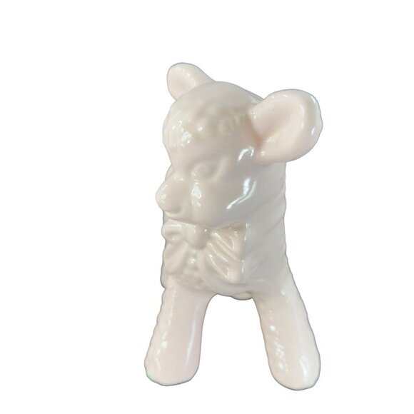 Vintage Haeger Pottery Light Pink Lamb Animal Planter Flower Pot Ceramic Decor - Picture 2 of 16